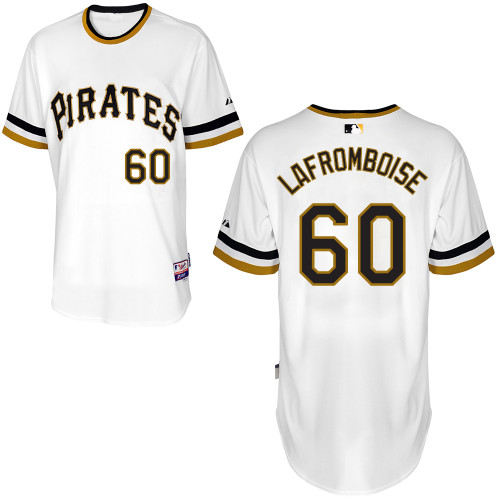 Bobby LaFromboise #60 Youth Baseball Jersey-Pittsburgh Pirates Authentic Alternate White Cool Base MLB Jersey